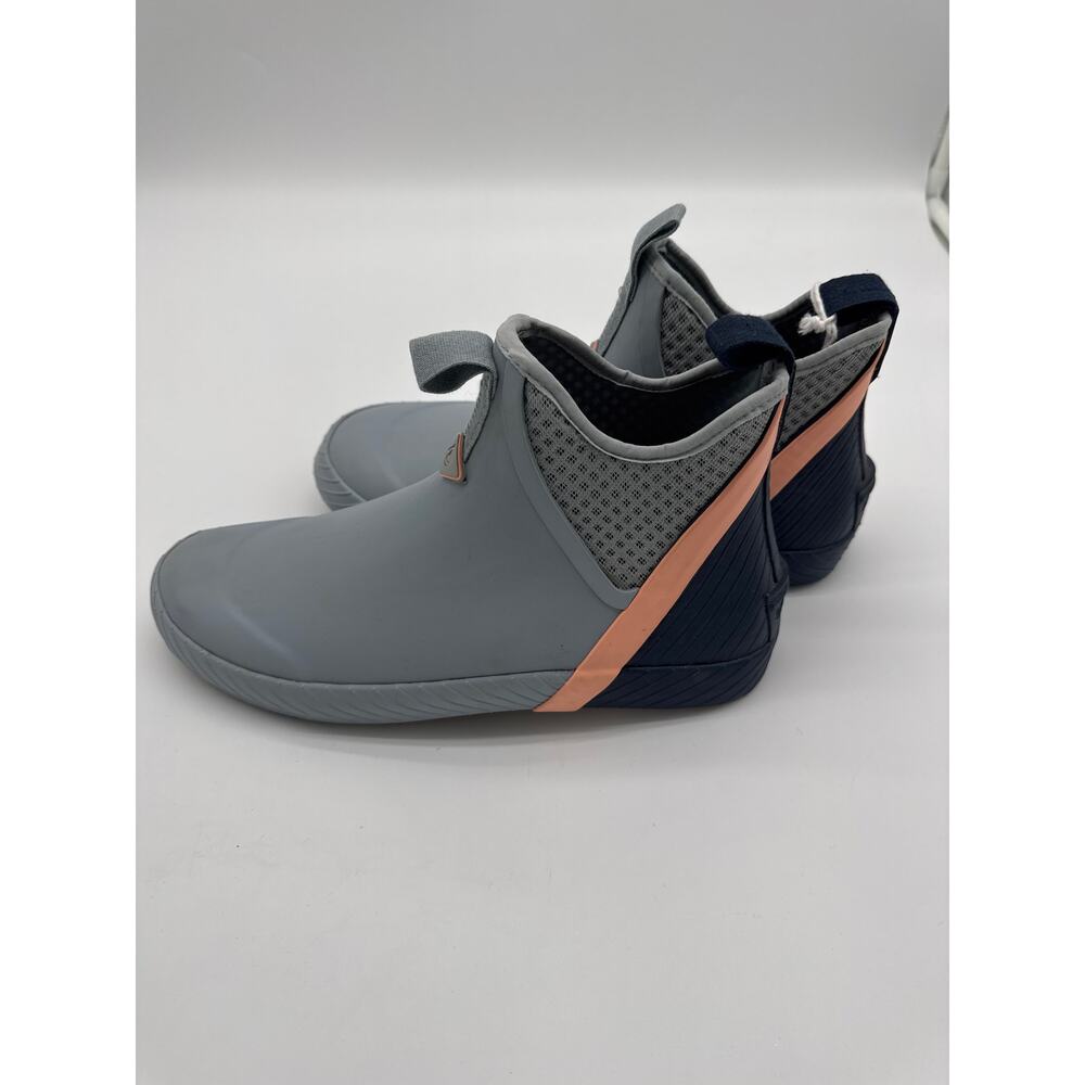 Sperry Women's Cutwater Grey/Blue Rubber Deck Boots SZ 11‎